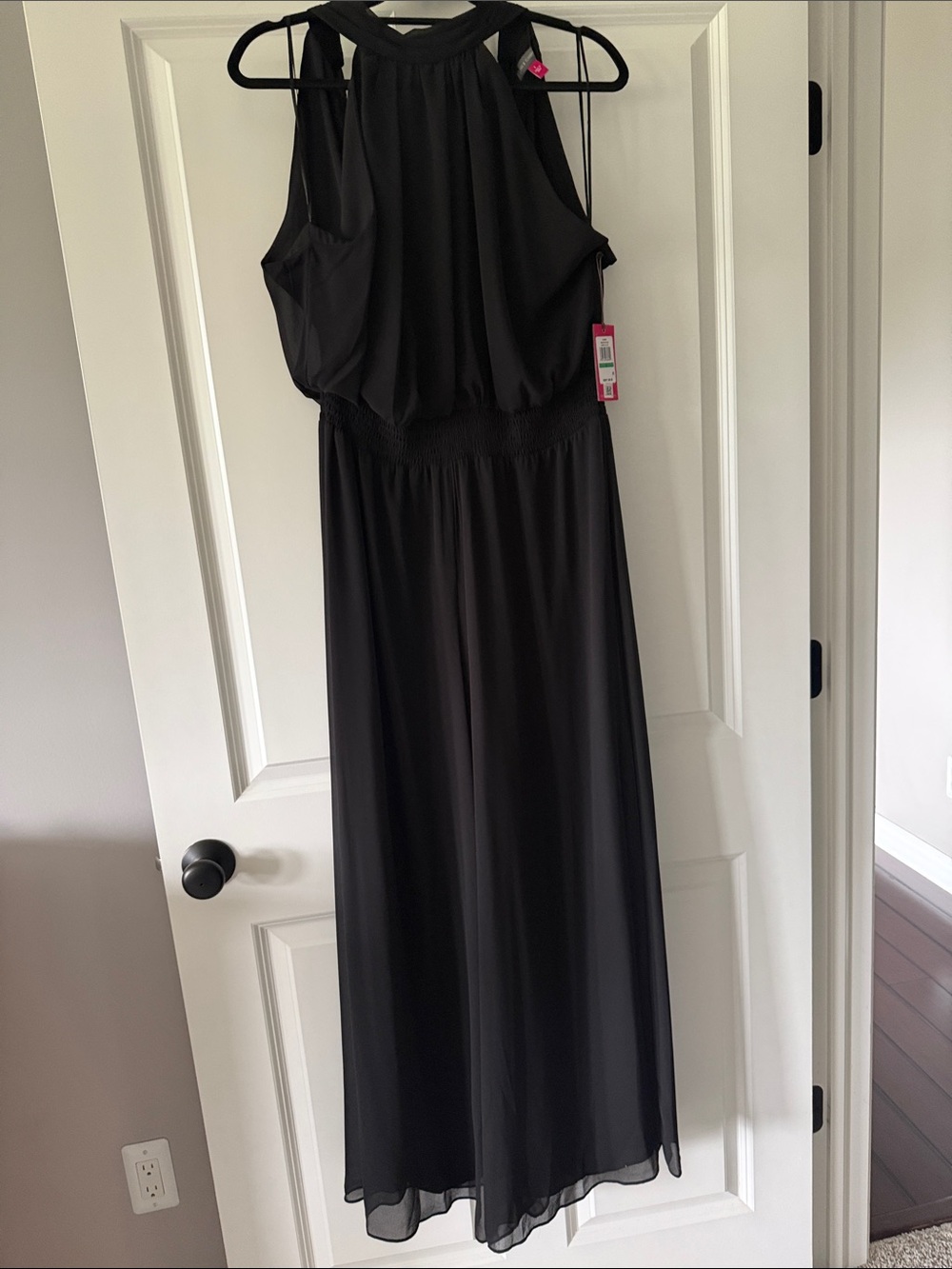 Vince Camuto Black Halter Maxi Jumpsuit